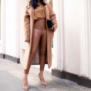 Zara High Rise leather Pants leggings